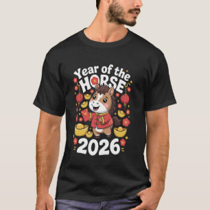 Chinese New Year 2026 Year Of The Horse Lunar Horo T-Shirt