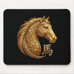Chinese New Year 2026 Year Of The Horse Lunar New  Mouse Pad
