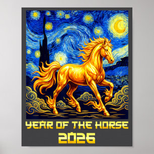 Chinese New Year 2026 Year Of The Horse Lunar New  Poster