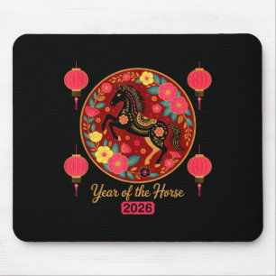Chinese New Year 2026 Year Of-the Horse  Mouse Pad