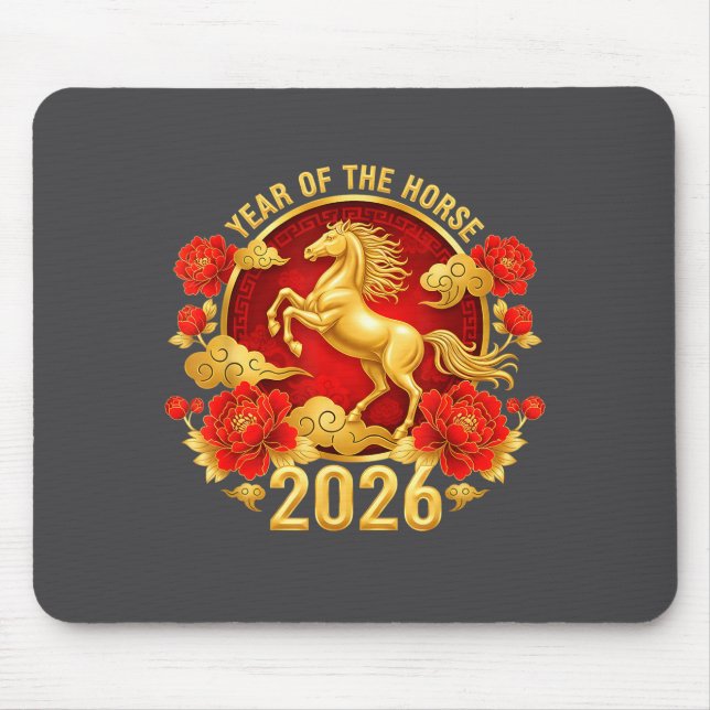Chinese New Year 2026 Year Of The Horse  Mouse Pad (Front)