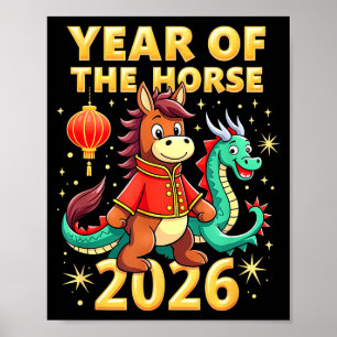 Chinese New Year 2026 Year Of The Horse  Poster
