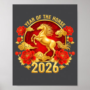 Chinese New Year 2026 Year Of The Horse  Poster