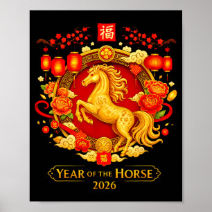 Chinese New Year 2026 Year Of The Horse  Poster