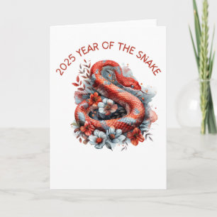 Chinese New Year Card 2025 Year of the Snake