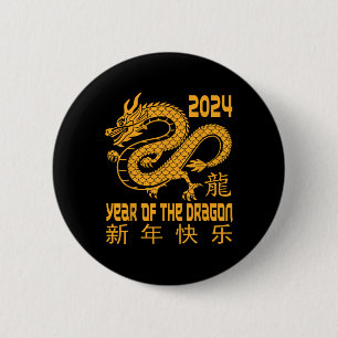 Chinese New Year Clothing Red Dragon Year Of The D 6 Cm Round Badge