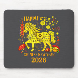 Chinese New Year Clothing Year Of The Horse 2026  Mouse Pad