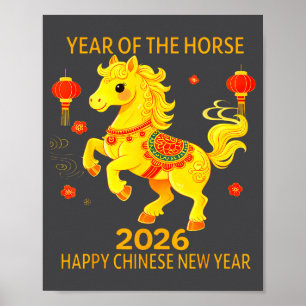 Chinese New Year Clothing Year Of The Horse 2026  Poster