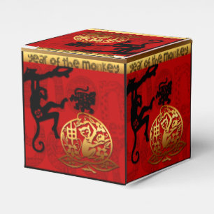 Chinese New Year Cute Monkey Zodiac Birthday FavB Favour Box