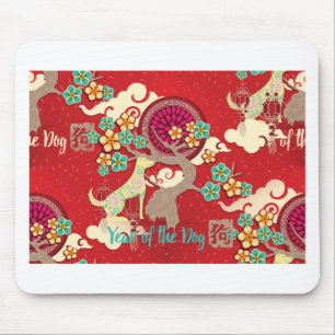 chinese new year dog mouse pad