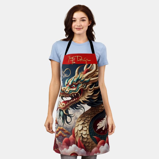 Chinese New Year Dragon 2024 Ap04 Apron (Worn)
