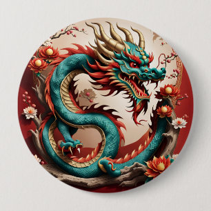 Chinese New Year Dragon 2024 But01 10 Cm Round Badge