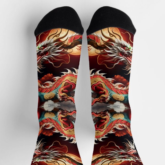 Chinese New Year Dragon 2024 CS3 Socks (Top)