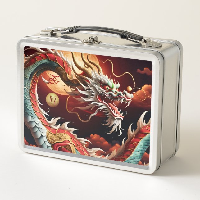 Chinese New Year Dragon 2024 Monogram LBox03 Metal Lunch Box (Front)