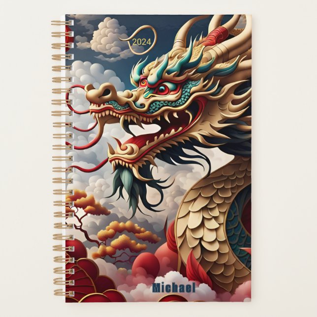 Chinese New Year Dragon 2024 personalised SP Planner (Front)