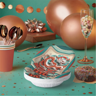 Chinese New Year Dragon 2024 PPB04 Paper Bowls Plate