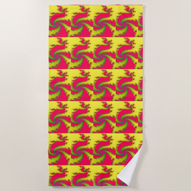 Chinese New Year Dragon Beach Towel (Front)