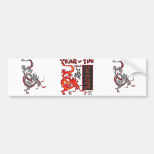 Chinese New Year Dragon Bumper Sticker