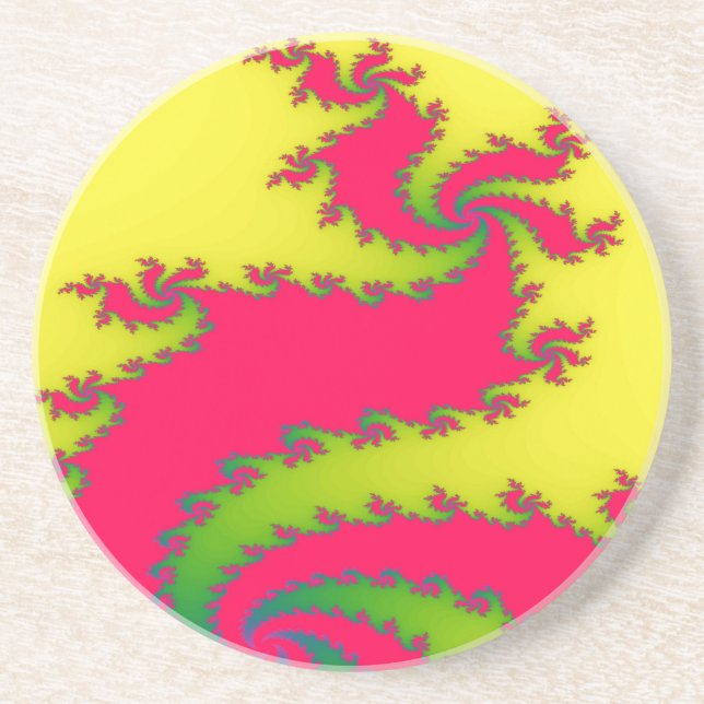 Chinese New Year Dragon Fractal Coasters (Front)