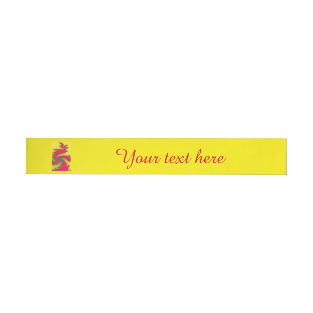Chinese New Year Dragon Fractal Custom Labels (Individual)