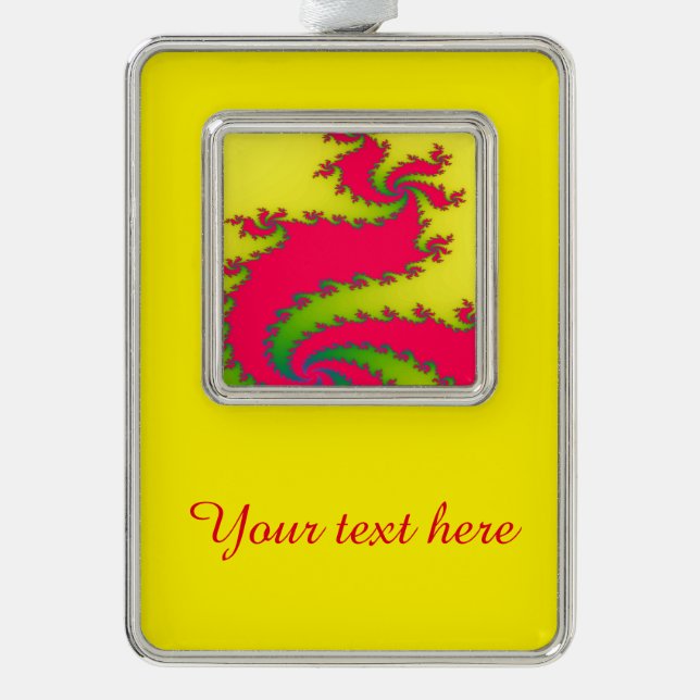 Chinese New Year Dragon Fractal Custom Ornament (Front)