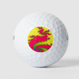 Chinese New Year Dragon Fractal Golf Ball