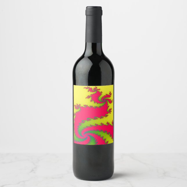 Chinese New Year Dragon Fractal Labels (Front)