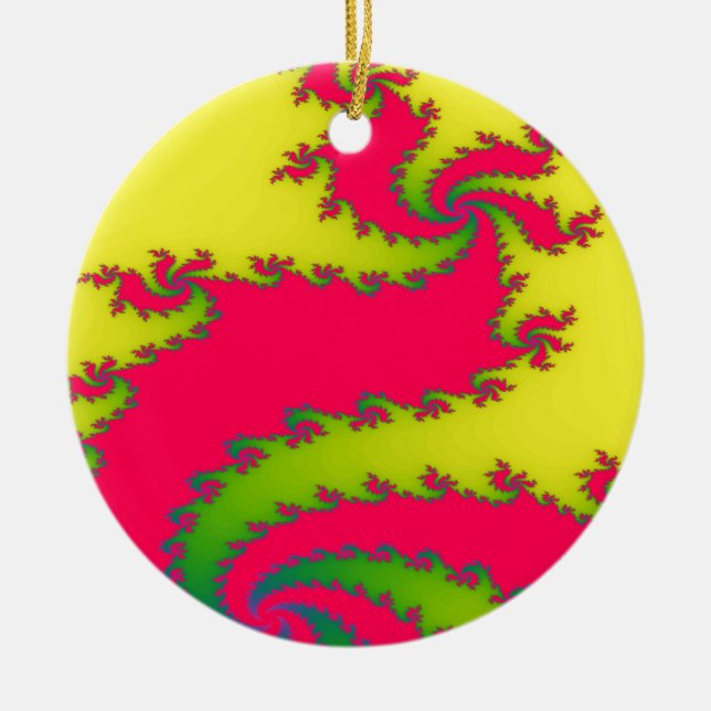 Chinese New Year Dragon Fractal Ornament (Front)