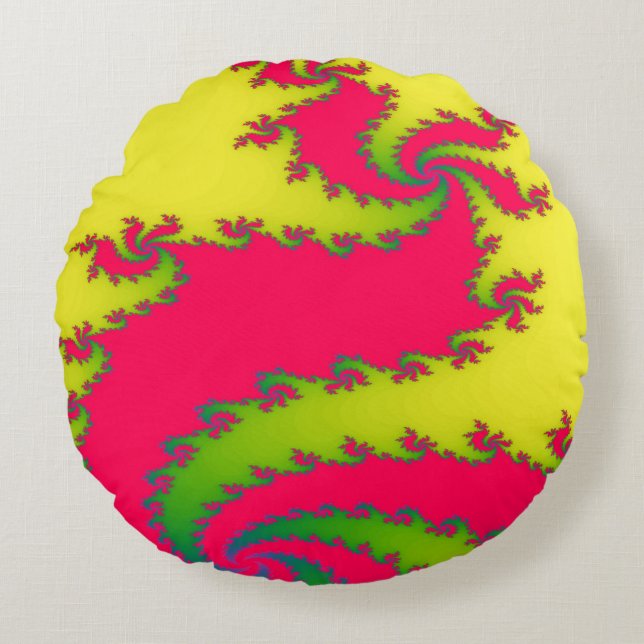Chinese New Year Dragon Fractal Pillow (Front)