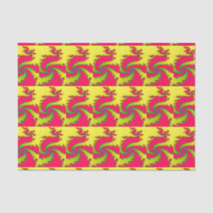 Chinese New Year Dragon Fractal Tissue Paper