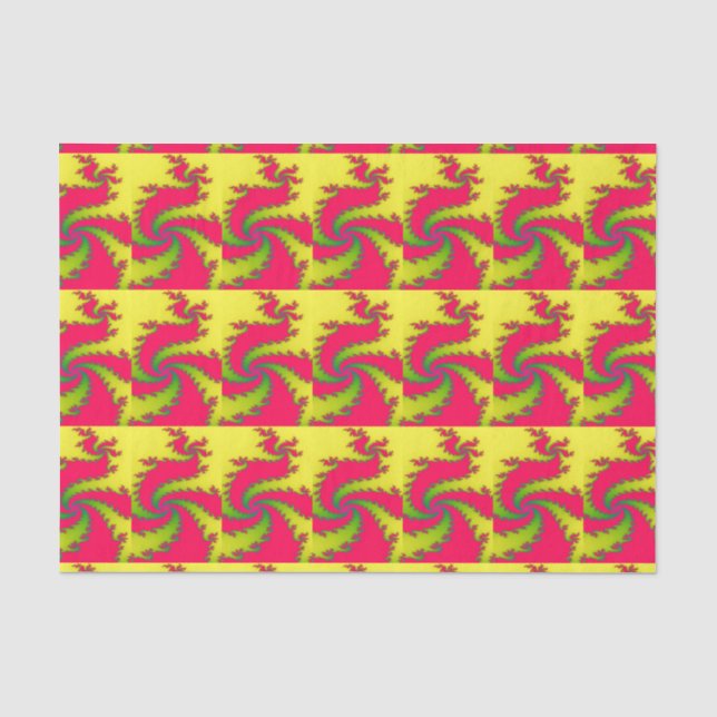 Chinese New Year Dragon Fractal Tissue Paper (Front)