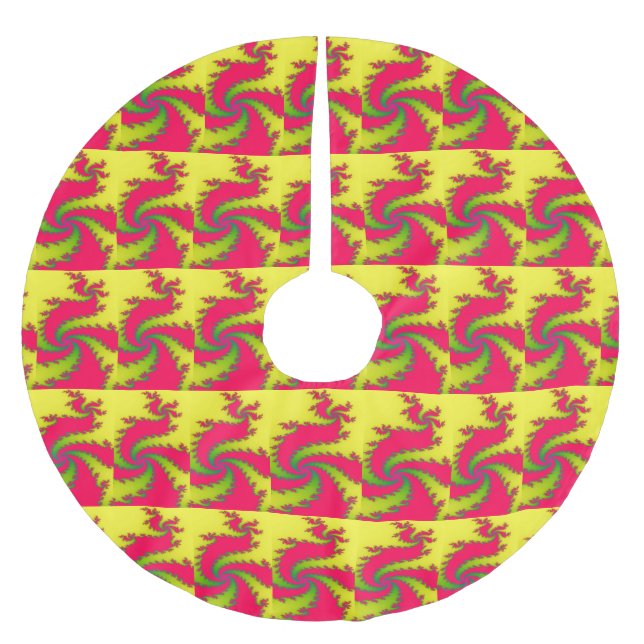 Chinese New Year Dragon Fractal Tree Skirt (Front)