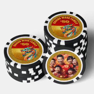 Chinese New Year Dragon personalised Photo poC Poker Chips