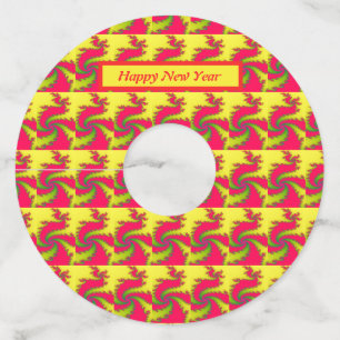 Chinese New Year Dragon Personalised Wine Glass Tag