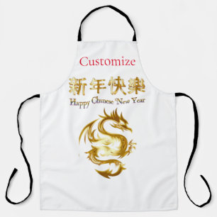 Chinese New Year Dragon Thunder_Cove Apron
