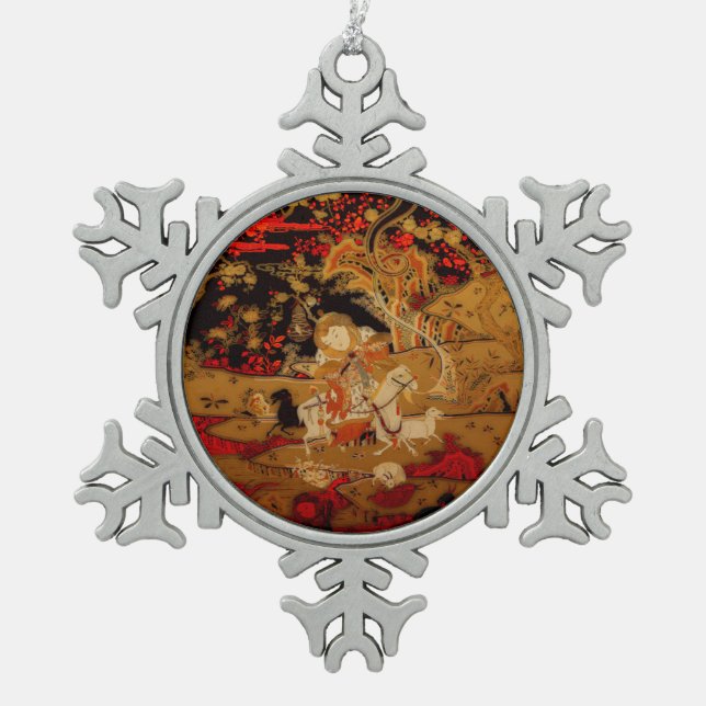 Chinese New Year Goats Chinese Tapestry ornament (Front)