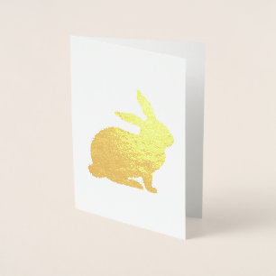 Chinese New Year Gold Rabbit Foil Card
