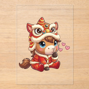 Chinese New Year Horse 2026 Zodiac Acrylic Invitations