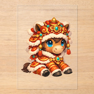 Chinese New Year Horse 2026 Zodiac Acrylic Invitations