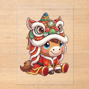 Chinese New Year Horse 2026 Zodiac Acrylic Invitations