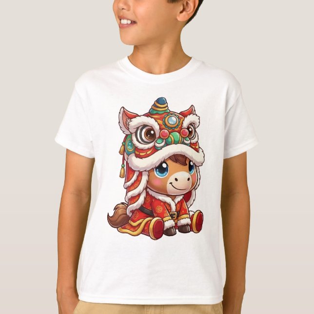 Chinese New Year Horse 2026 Zodiac T-Shirt (Front)