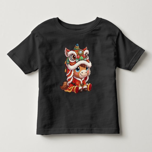 Chinese New Year Horse 2026 Zodiac Toddler T-Shirt (Front)