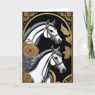 Chinese New Year Horse Greeting Card