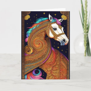 Chinese New Year Horse Greeting Card