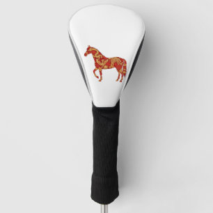 Chinese New Year Horse with Dragon Phoenix  Golf Head Cover