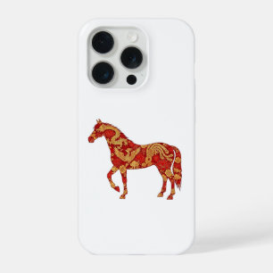 Chinese New Year Horse with Dragon Phoenix  iPhone 15 Pro Case