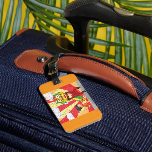 Chinese New Year Kids Lion Dance and Lantern Luggage Tag