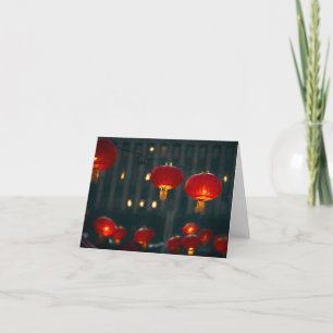 Chinese new year lanterns digital art card