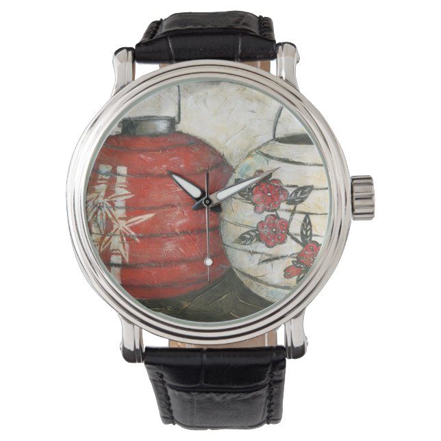 Chinese New Year Lanterns with Floral Print Watch (Front)