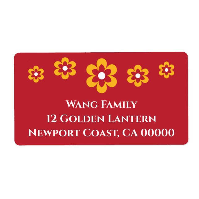 Chinese New Year Lunar Celebration Yellow Red (Front)